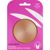 One+Other Reusable Silicone Nipple Cover, Dark, Size A-C, 1 Set, thumbnail image