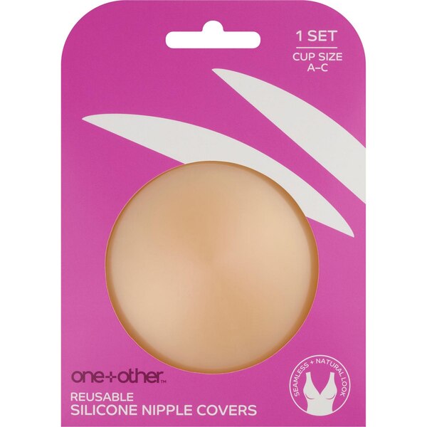 One+Other Reusable Silicone Nipple Cover, Medium, Size A-C, 1 Set 