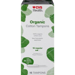 CVS Health Organic Cotton Regular, 16 CT