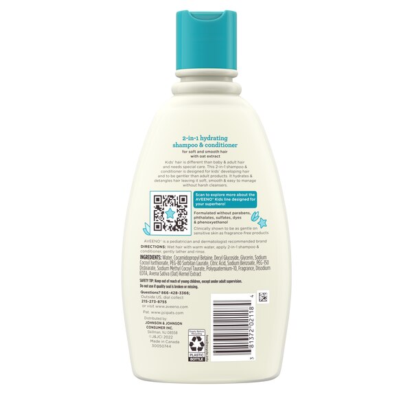 Aveeno Kids 2-in-1 Shampoo & Conditioner, 12 FL OZ