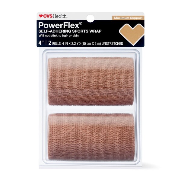 CVS Health PowerFlex Self-Adhering Sports Wrap, 4 CT