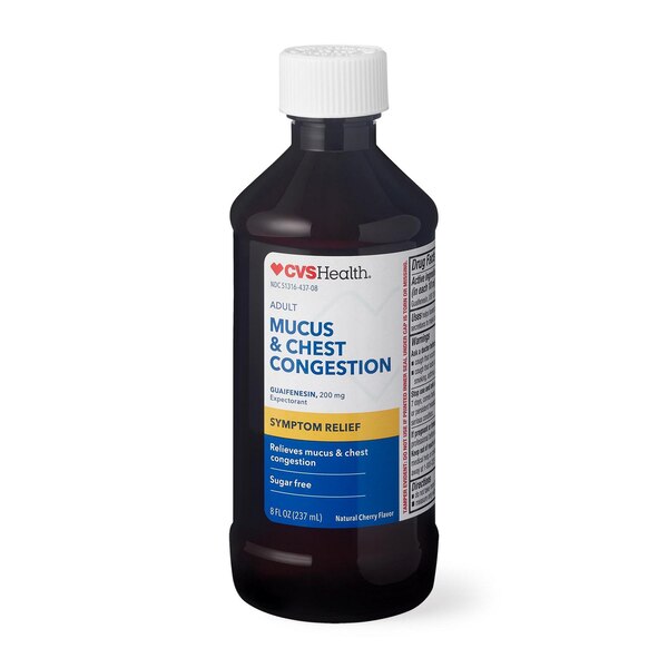 CVS Health Mucus & Chest Congestion Relief, Natural Cherry, 8 OZ