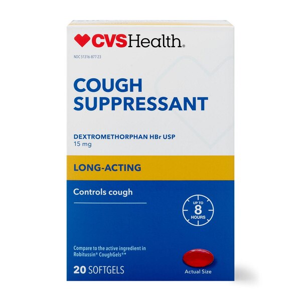 CVS Health Cough Suppressant Softgels, 20 CT