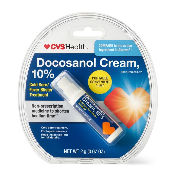 CVS Health Docosanol 10%, Cream Pump, 0.7 OZ