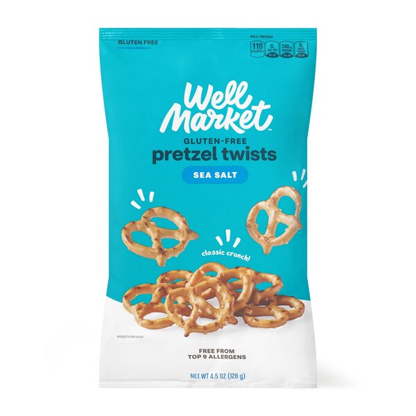 Well Market, Grain-Free Sea Salt Pretzel Twists, 4.5 oz