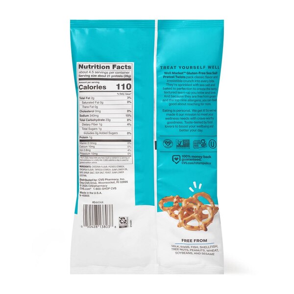 Well Market, Grain-Free Sea Salt Pretzel Twists, 4.5 oz