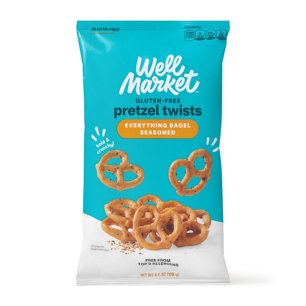 Well Market, Everything Bagel, Gluten Free Pretzel Twists, 4.5 oz