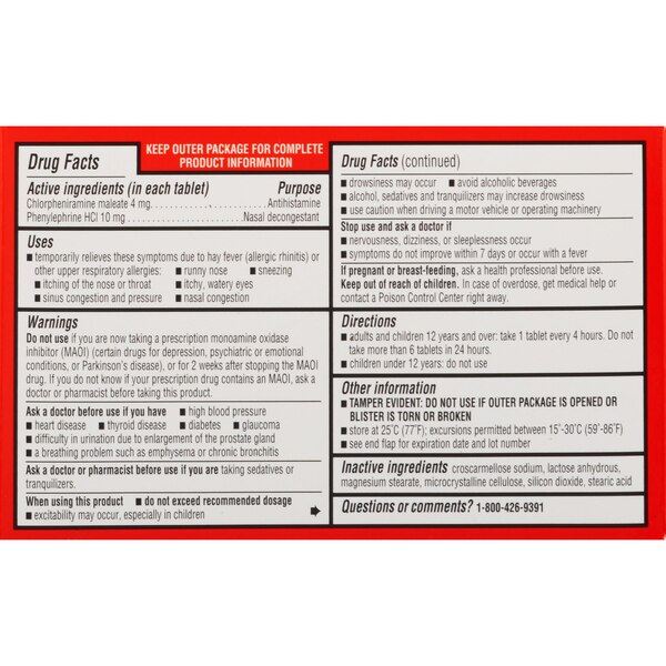 CVS Health Maximum Strength Sinus PE + Allergy Relief, 24 CT