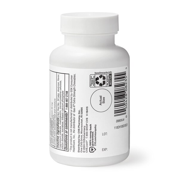 CVS Extra Strength Gas Relief Chewable Tablets Cherry, 100 CT
