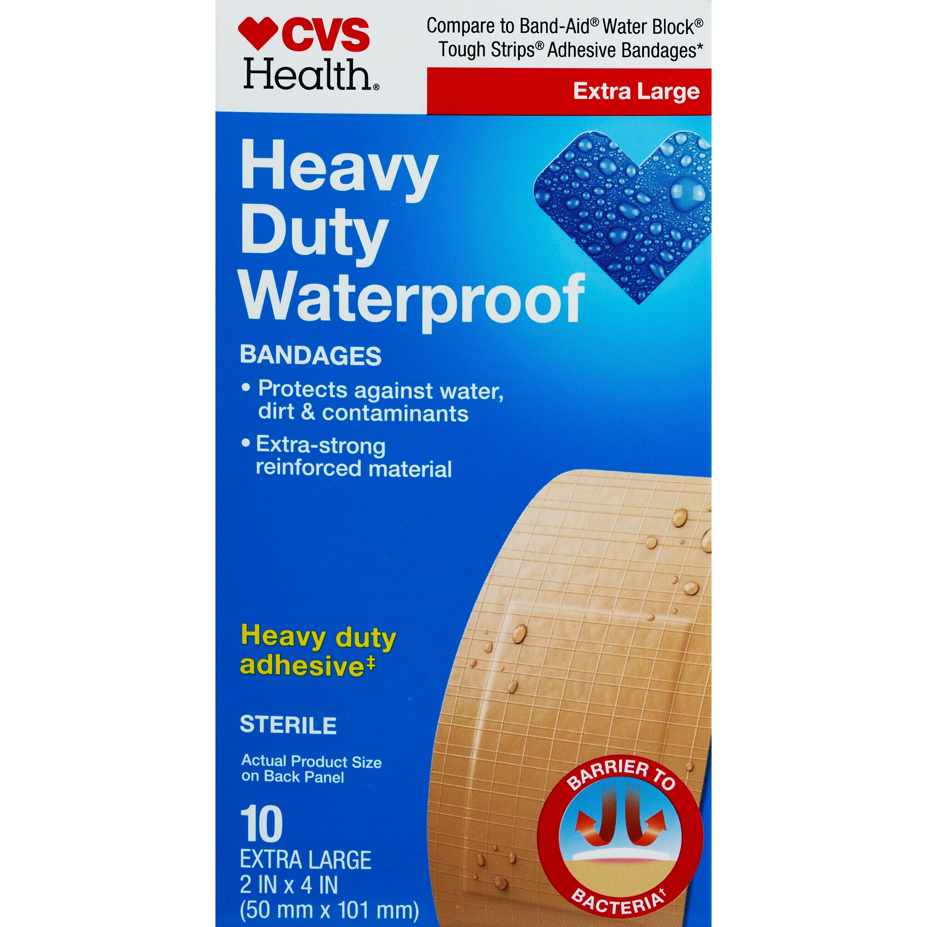 CVS Health Heavy Duty Waterproof Anti-Bacterial Bandages
