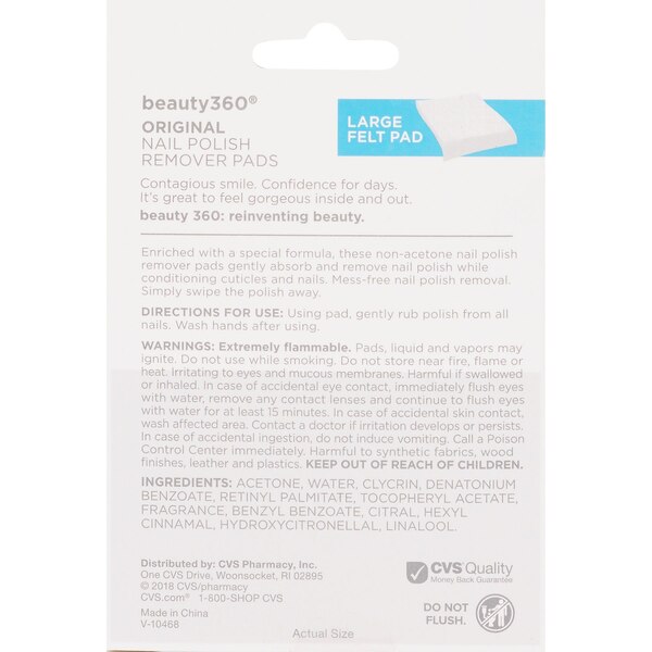 one+other Nail Polish Remover Pads Original, 10CT