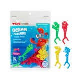 CVS Health Kid's Ocean Friends Floss Picks, Mixed Berry, 80 CT, thumbnail image