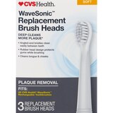 CVS Wave Sonic Rechargeable Brush Head Refill, Gray, 3 CT, thumbnail image