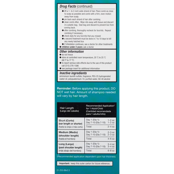 CVS Health Lice Killing Shampoo, Maximum Strength, 6 OZ