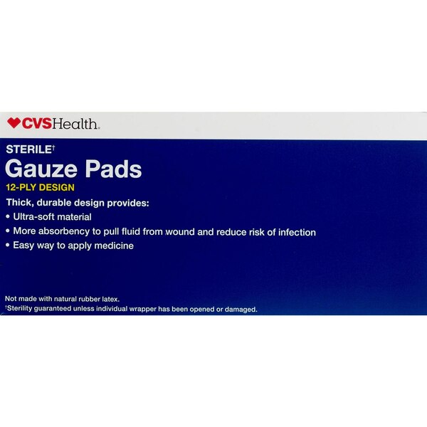 CVS Health Sterile Gauze Pads Value Pack 2x2”, 50CT