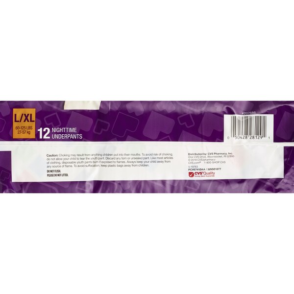 CVS Health Nighttime Underpants, L/XL, 12 CT