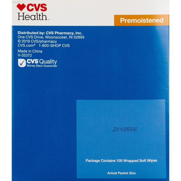 CVS Health Microfiber Premoistened Lens Wipes, 100 CT