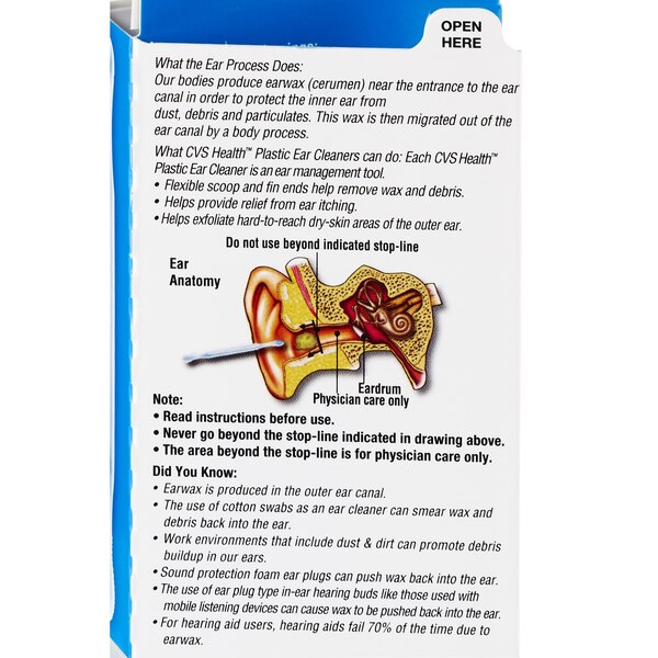 CVS Health Flexible Plastic Ear Cleaners, 10 ct