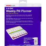 CVS Health 4-A-Day Weekly Pill Planner with Easy Press N' Open Buttons, thumbnail image