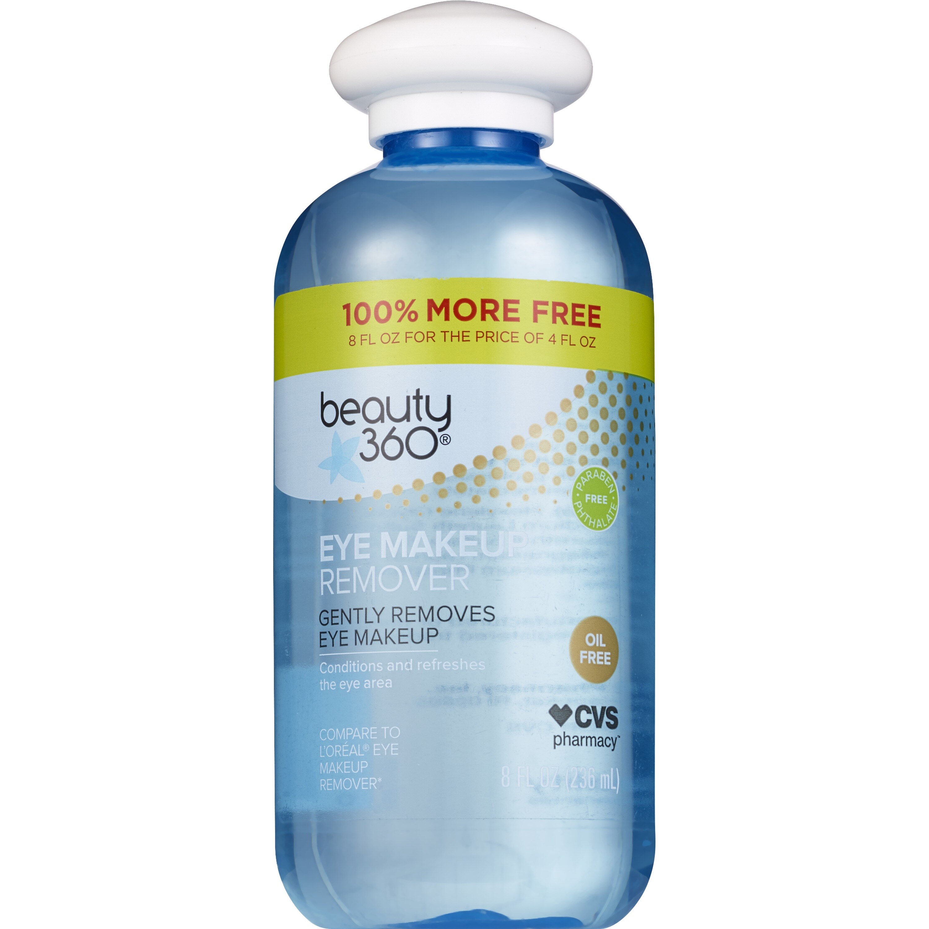 Beauty 360 Liquid Eye Makeup Remover, 8 OZ