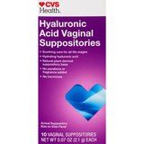 CVS Health Hyaluronic Acid Vaginal Suppositories Formula, 10 CT, thumbnail image