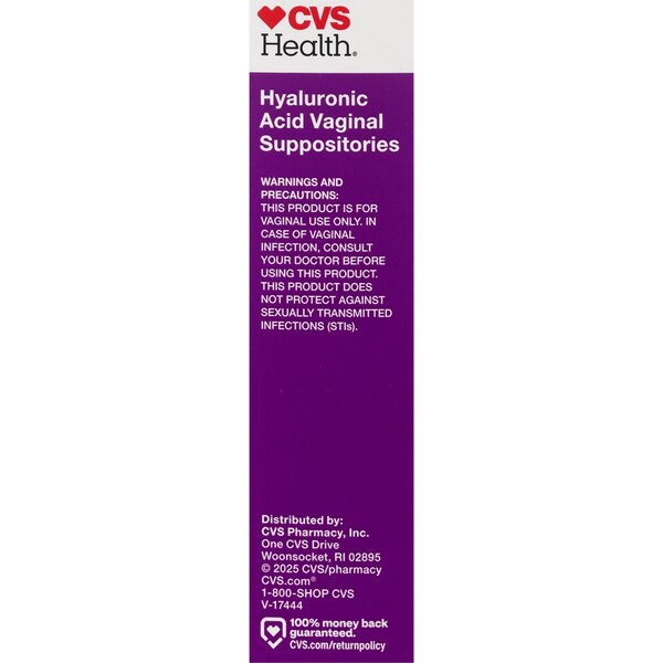 CVS Health Hyaluronic Acid Vaginal Suppositories Formula, 10 CT