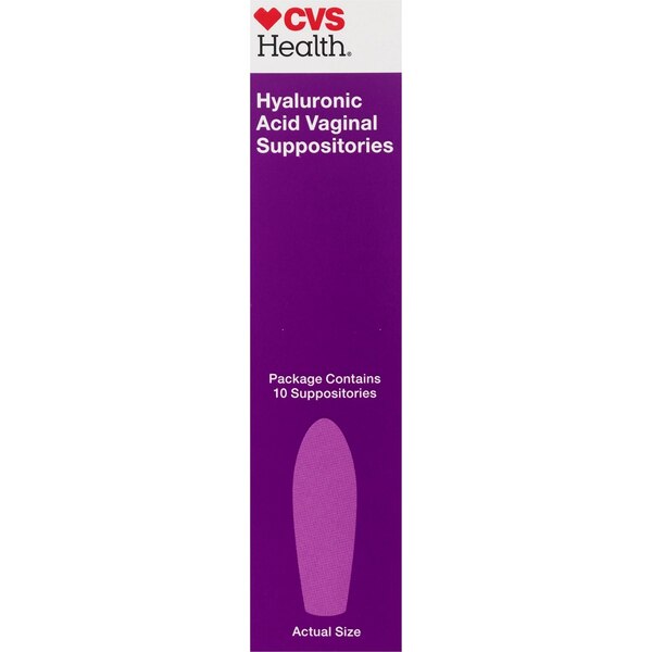 CVS Health Hyaluronic Acid Vaginal Suppositories Formula, 10 CT