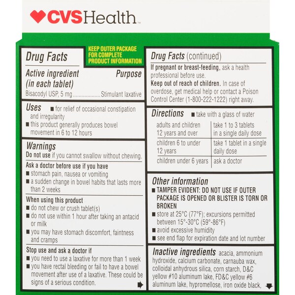 CVS Health Gentle LaxativeTablets