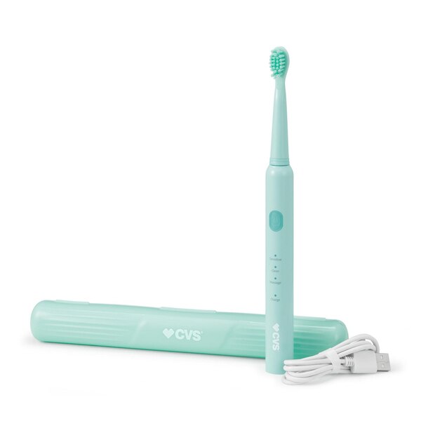 CVS Wave Sonic Rechargeable Toothbrush, Mint Green