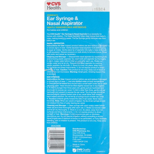 CVS Health Ear Syringe and Nasal Aspirator