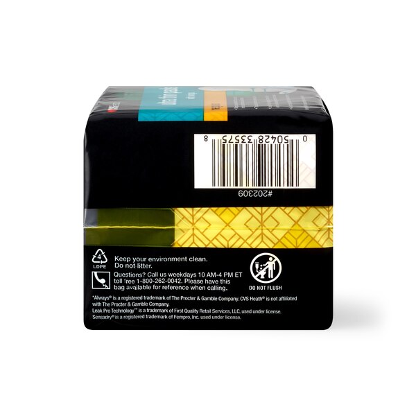 CVS Health - Toallitas femeninas ultradelgadas con alas, Regular
