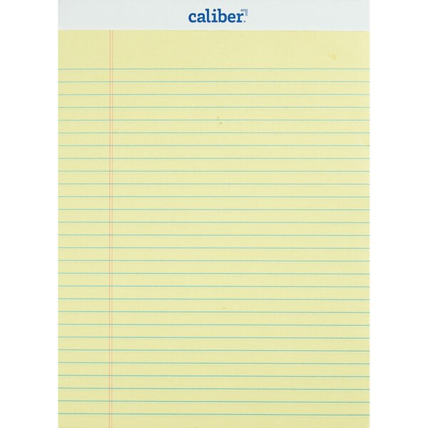Caliber Yellow Legal Pad, Wide Ruled