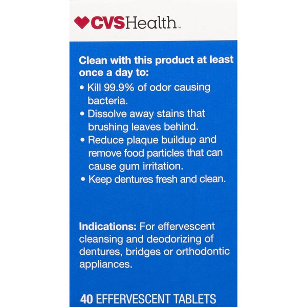 CVS Health Anti-Bacterial Denture Cleanser Tablets