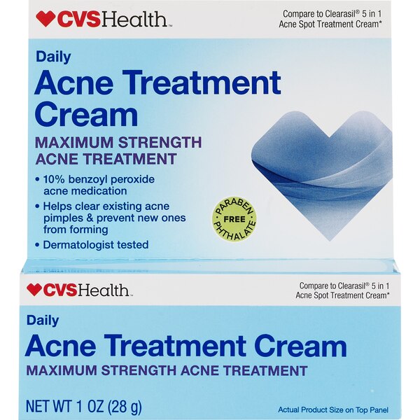 CVS Health Acne Treatment Cream With 10% Benzoyl Peroxide, Maximum Strength
