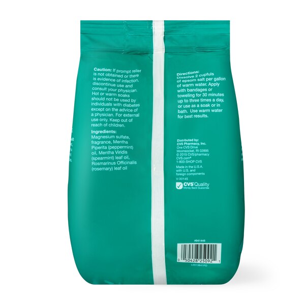 CVS Health Epsom Salt Foot Therapy Soak, Mint & Rosemary, 48 OZ