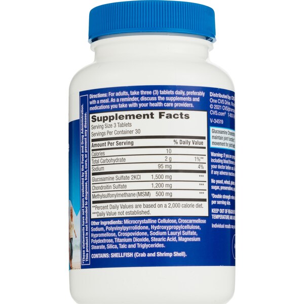 CVS Health Glucosamine Chondroitin with MSM Tablets, 90 CT