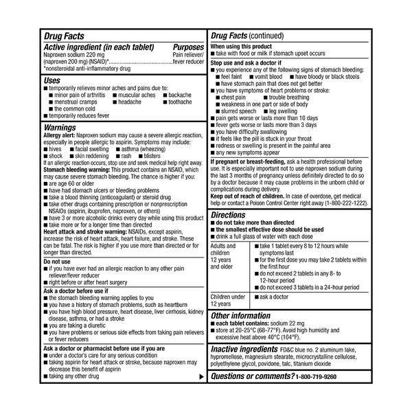 CVS Health Naproxen Sodium 220 MG Tablets
