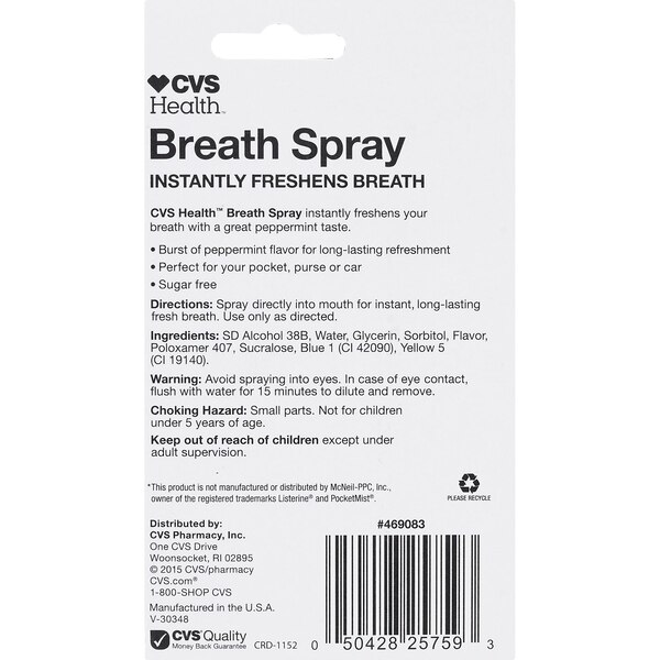 CVS Health Breath Spray, Mint, 0.3 OZ, 2 CT
