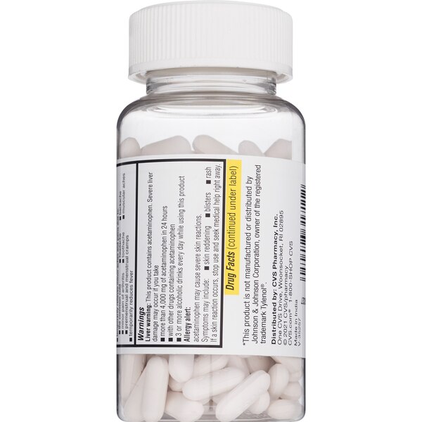 CVS Health Extra Strength Acetaminophen Pain Reliever & Fever Reducer 500mg Caplets