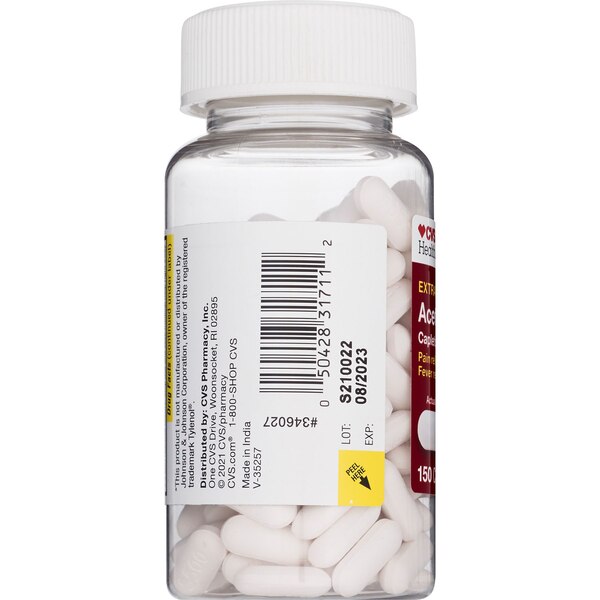 CVS Health Extra Strength Acetaminophen Pain Reliever & Fever Reducer 500mg Caplets