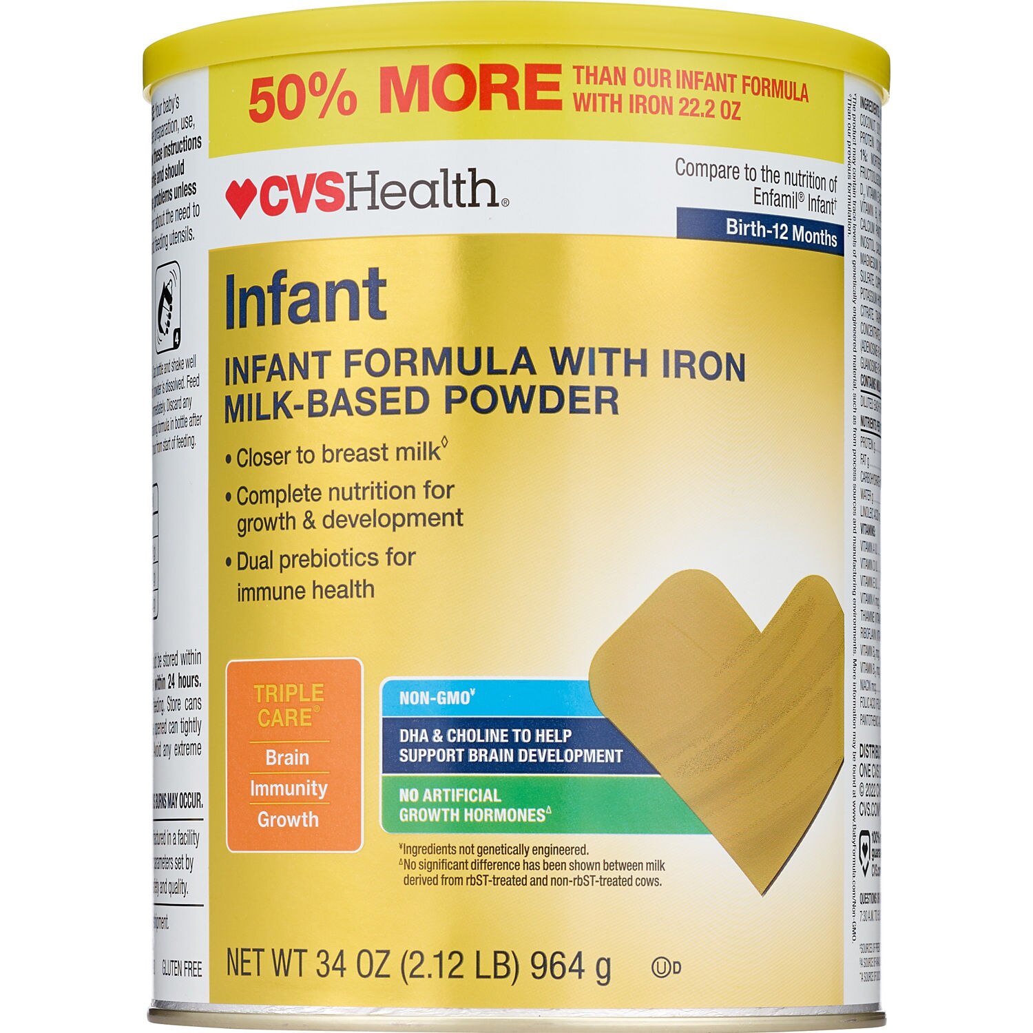 CVS Health Infant Milk-Based Powder Formula with Iron, 34 OZ