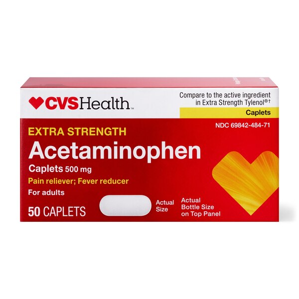 CVS Health Extra Strength Acetaminophen Pain Reliever & Fever Reducer 500mg Caplets