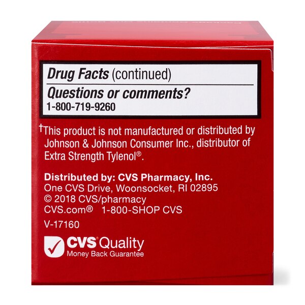 CVS Health Extra Strength Acetaminophen Pain Reliever & Fever Reducer 500mg Caplets