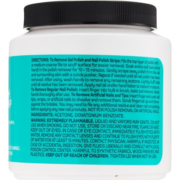 one+other 100% Acetone Nail Polish Remover With Built-In Brush, 9 OZ
