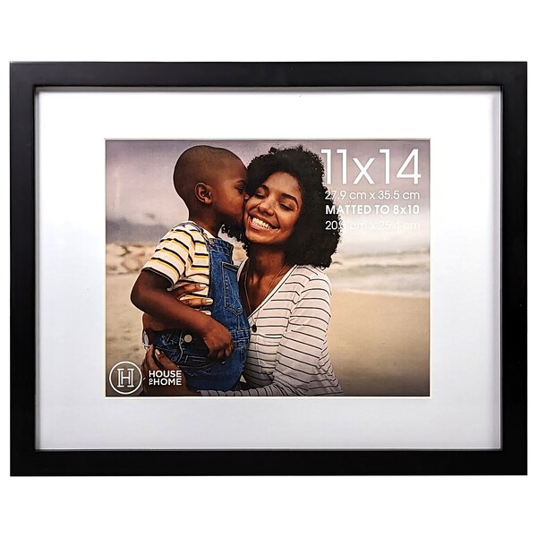 House To Home Black Gallery Picture Frame, 11 x 14 in (matted to 8 x 10 in)