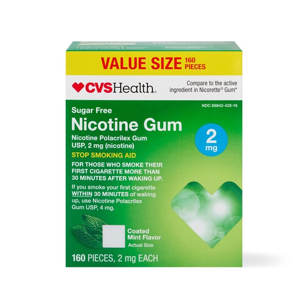 CVS Health Sugar Free Nicotine Gum, Mint
