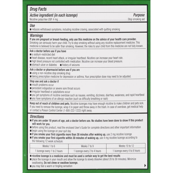 CVS Health Sugar Free Nicotine Lozenge, Mint
