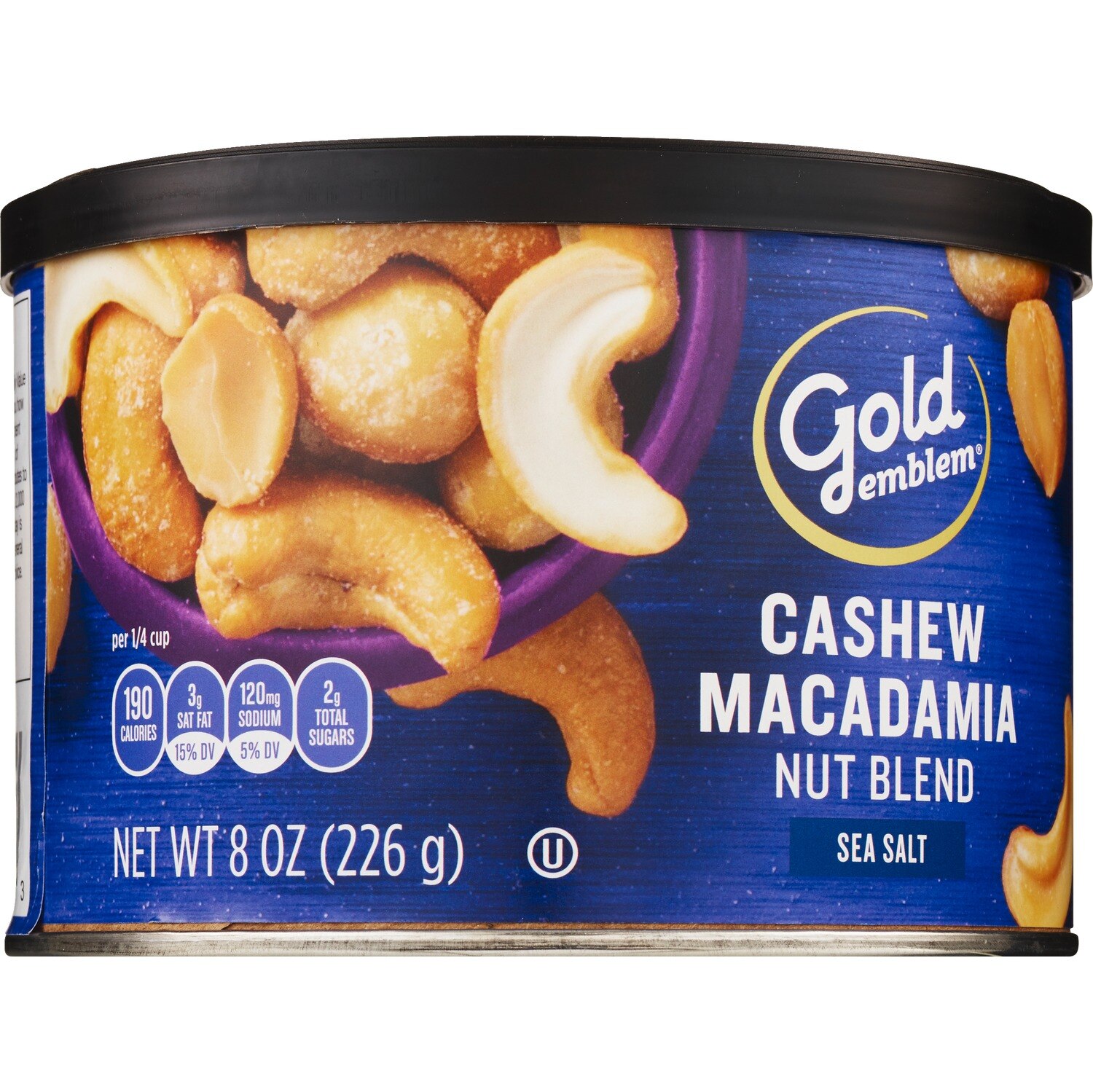 Gold Emblem - Mezcla de nueces de macadamia y marañón, 8 oz