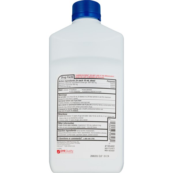 CVS Health Antacid Liquid Regular Strength, Cooling Mint