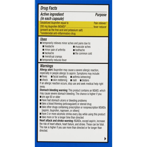 CVS Health Ibuprofen 200 MG Liquid Filled Softgels, 200 MG